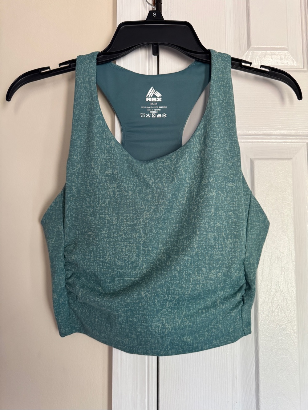 RBX Teal Speckled Racerback Sports Bra Medium Padded